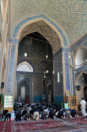 Muslim Friday mass prayer in Imam Mosque in Isfahan, Iranのeditorial素材