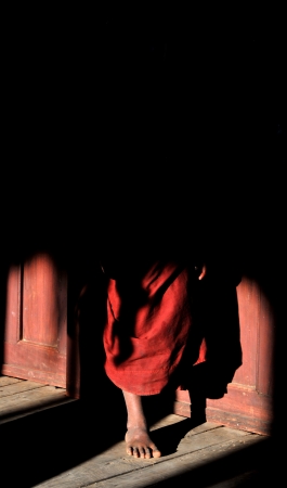 Buddihist monk  child  - Inle Lake - Shan State - Myanmarの写真素材