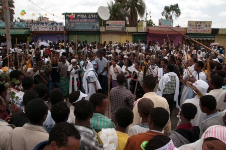 JAR MADA, ADDIS ABEBA - JAN 18  Ethiopian Orthodox celebration of Epiphany  It is celebrated on...