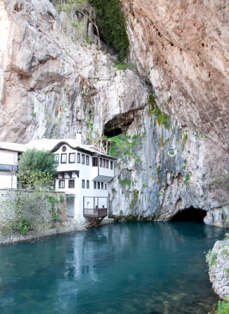 Dervish house in Blagaj Buna, near to Mostar in Bosnia and Herzegovinaのeditorial素材