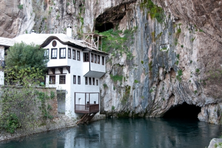 Dervish house in Blagaj Buna, near to Mostar in Bosnia and Herzegovinaのeditorial素材