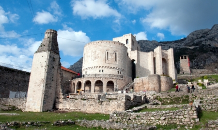 The Kruje castle is a castle in Albania and the center of Skanderbeg s battle against the Ottoman Turks のeditorial素材