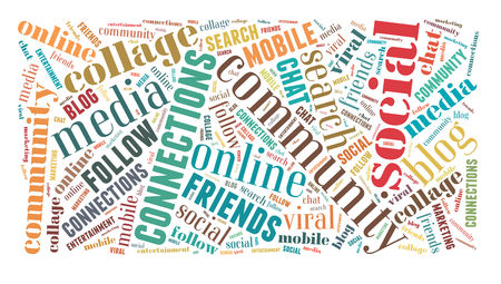 Social Media word cloudの写真素材