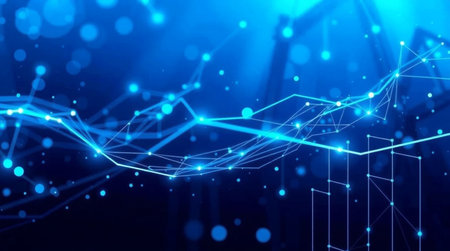 Futuristic connection structure. Big data visualization. Futuristic background. 3d rendering