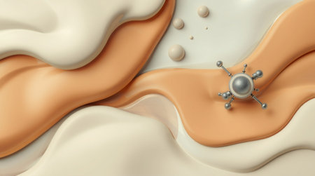 3d illustration of abstract geometric composition,digital art works. 3d rendering.の写真素材