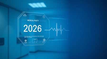Digital composite of Futuristic interface with numbers over blue background 3d