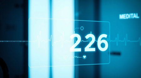 Cardiogram on a blue background. 3d rendering toned image