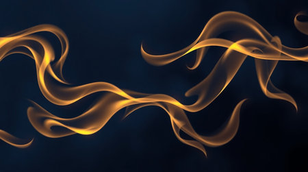 Abstract fire flames on black background. Design element. 3d illustration
