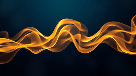 Abstract fire flames isolated on black background. 3d rendering, 3d illustration.