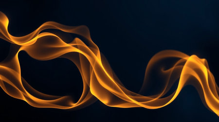 Abstract background of orange fire flames on a black background. Design element.の写真素材