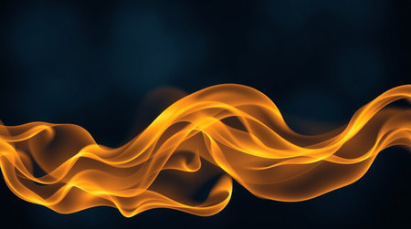 Abstract fire flames on black background. Design element. 3D illustrationの写真素材