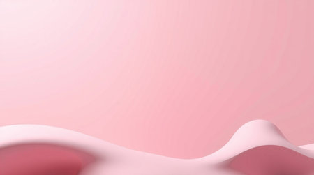 Abstract background with pink and white waves. 3d render illustration.