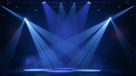 Stage Spotlight with Scene, Stage Background, Light Effects, Stage Spotlight with Scene Background,...