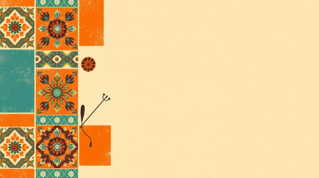 Vintage floral background with space for your text or image. Vector illustration.