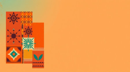 Tribal background with copy space for text or image. Vector illustration.