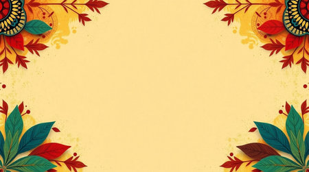 Autumn leaves background with space for your text. Vector illustration.