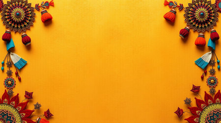 Indian Festival Dussehra background with copy space for text.