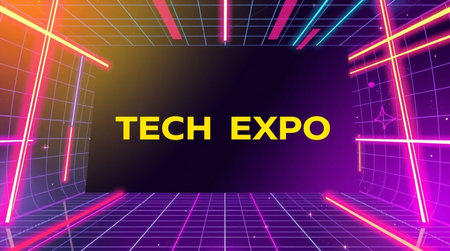 Neon Futuristic Technology Background. Vector Illustration. EPS10