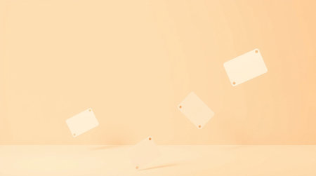 Abstract background with geometric shapes in pastel colors. 3d rendering