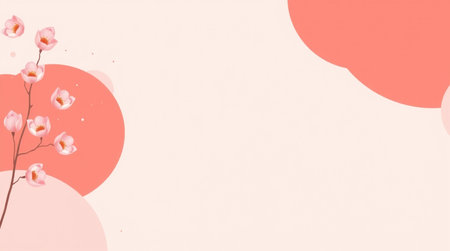 Cherry blossom vector illustration background. Japanese style cherry blossom.