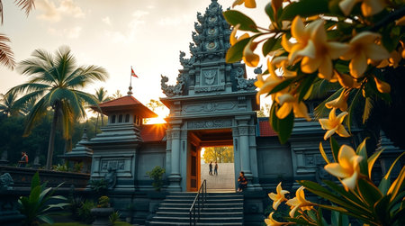 Sunset at the Royal Palace of Rajapruek, Chiang Mai, Thailand