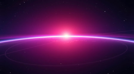 Abstract space background with planet and stars. Space background with planet and stars.