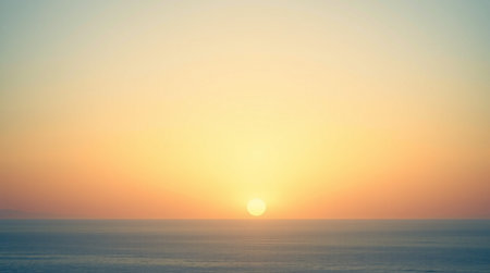 Beautiful sunset above the sea - Vintage filter and boost up color processing