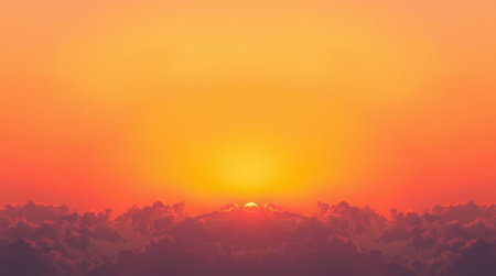 Sunset or sunrise with cloud and sky abstract background. Nature backgroundの写真素材