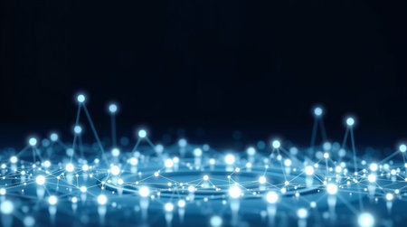 Futuristic technology background with connection lines and dots. 3d renderingの写真素材