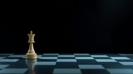 Chess king on a chessboard. Business concept of leadership and success