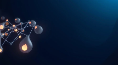 Molecule DNA and neurons. Abstract background. 3D illustration.