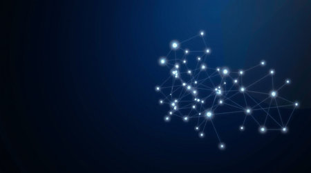 Abstract technology background. Network connection structure. Vector illustration for your design