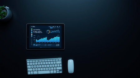 3d rendering of business intelligence (BI) and financial analytics (BA) concept.