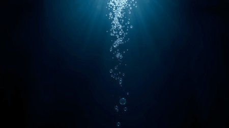Underwater water with bubbles. 3d rendering, 3d illustration.