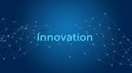 Innovation technology background with connected lines and dots. Vector illustration.