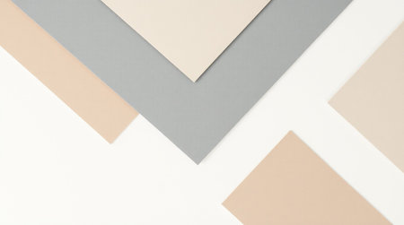 Color papers geometry composition background with beige, gray and beige tonesの写真素材