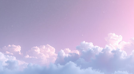 Sky and clouds background with pastel colors and space for text.