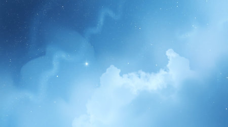Night sky with clouds and stars. Beautiful night sky with clouds and stars