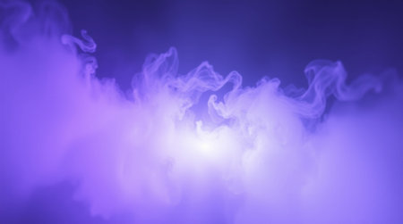 purple cloud of smoke on a blue background. 3d rendering