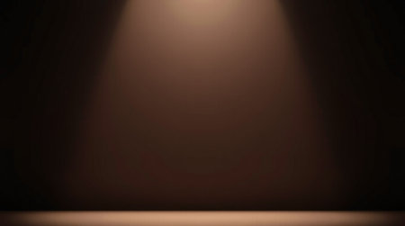 Spotlight on a dark background. 3d rendering, 3d illustrationの写真素材