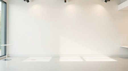 modern bright interiors empty room 3D rendering illustration computer generated image