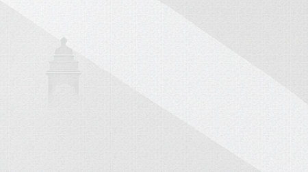 White paper background with mosque and copy space for text or image.