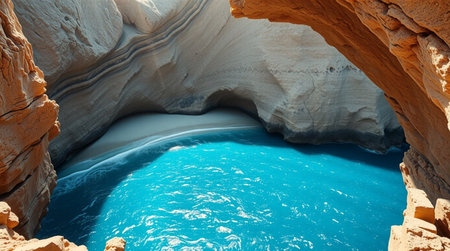 Beautiful seascape with blue water