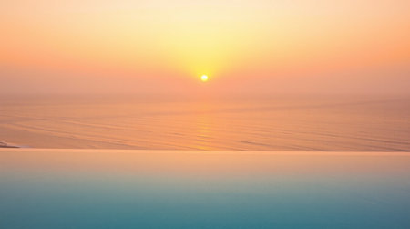 Beautiful sunrise over the sea in the morning. Toned.