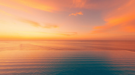 Beautiful sunset over the sea. Nature composition. 3d render
