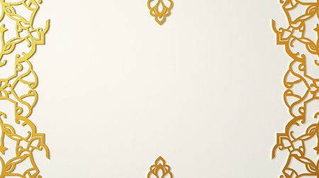 Luxury golden pattern on a white background. 3d rendering