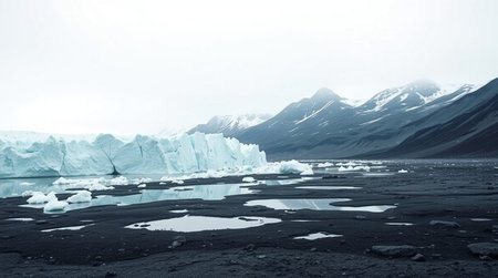 Icebergs in the Jokulsarlon glacier lagoon, Iceland
