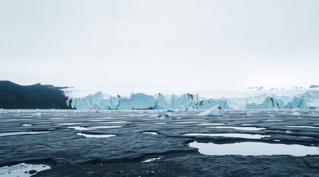 Icebergs in Antarctica. Icebergs in the ocean.