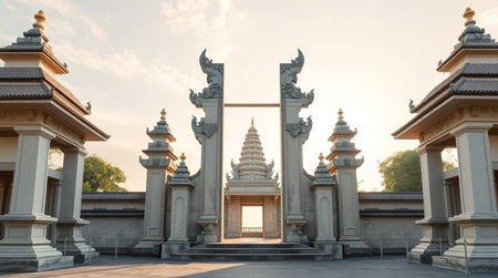 Temple gate in chiangmai,Thailand, Asia
