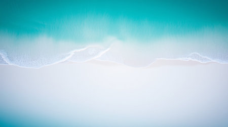 Tropical beach background with white sand and turquoise water